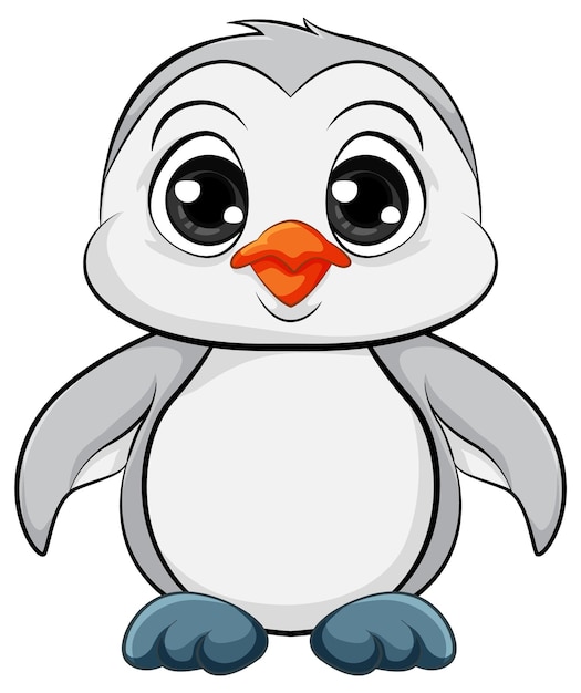 Vector lindo pingüino bebé