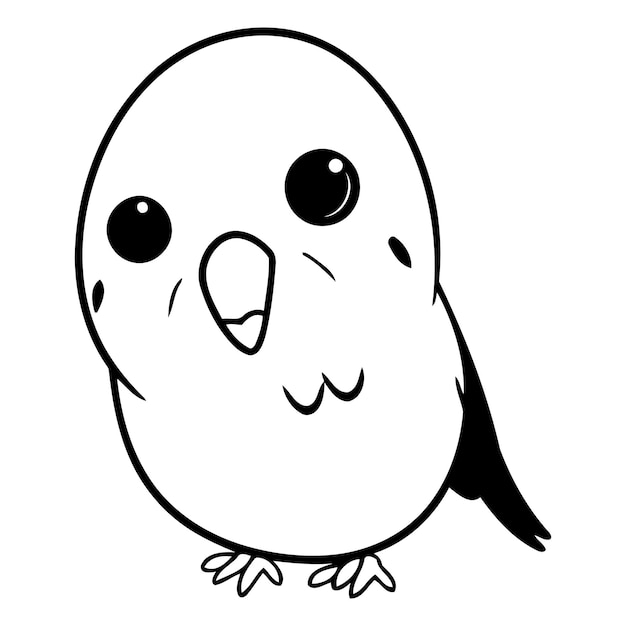 Lindo pingüino de dibujos animados Ilustración vectorial aislada en fondo blanco