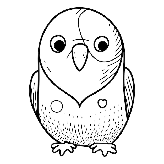 Lindo pingüino de dibujos animados Ilustración vectorial aislada en fondo blanco