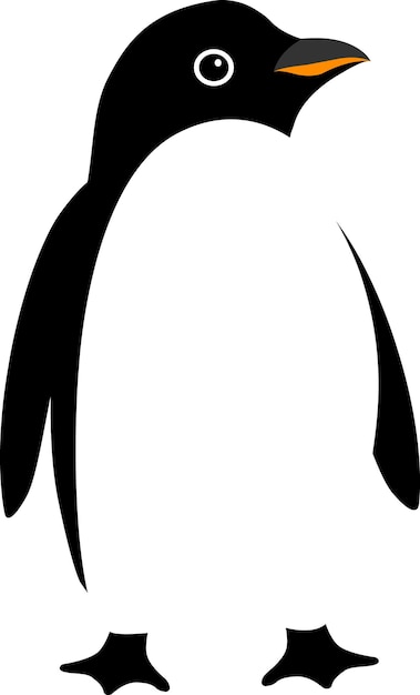 Un lindo pingüino está parado.