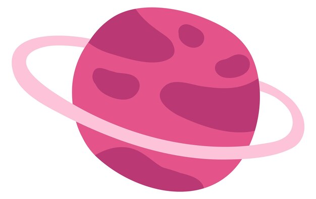 Lindo planeta con anillo Icono del espacio Símbolo del universo