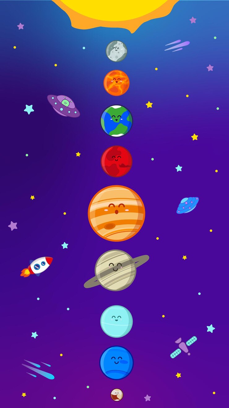 Lindo poster infantil del planeta Sistema Solar modelo 2 de 3