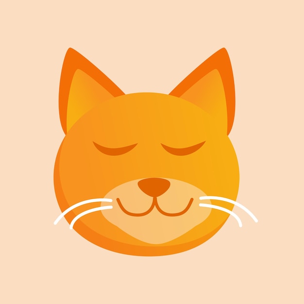 Lindo retrato de gato Ilustración vectorial de dibujos animados de un gato doméstico Diseño para cartel de tarjetas de ropa de bebé
