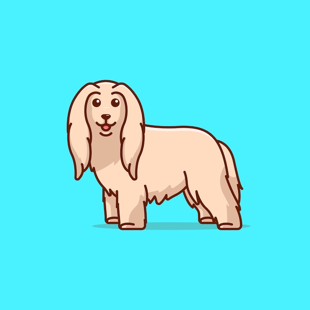 Lindo, sabueso afgano, simple, caricatura, vector, ilustración, perro, razas, naturaleza, concepto, icono, aislado