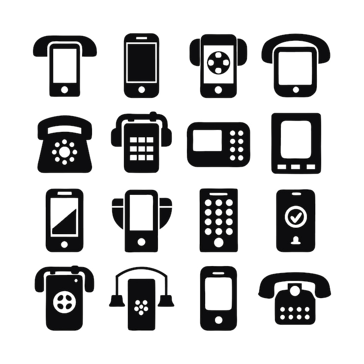 Lindo teléfono de ilustración de silueta de 16