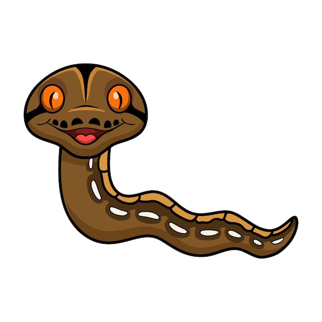 Lindo tigre reticulatus python dibujos animados