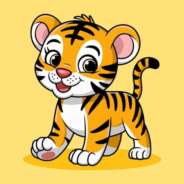 lindo, tigre, vector