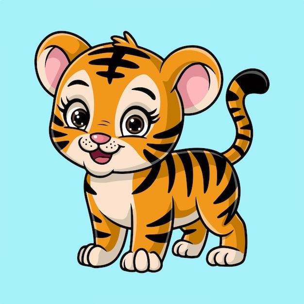 lindo, tigre, vector
