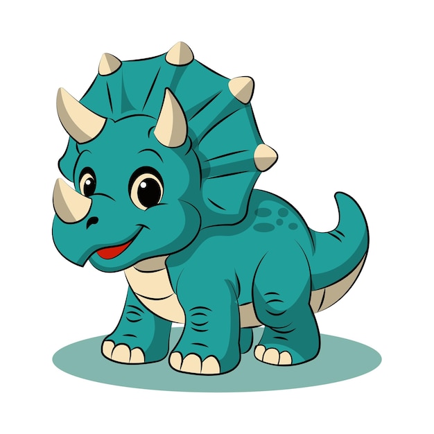 El lindo Triceratops de las caricaturas