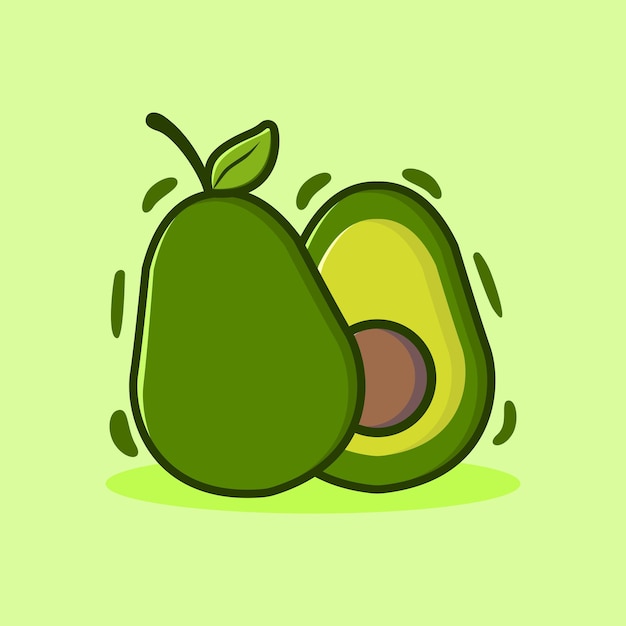 Lindo y único vector de aguacate