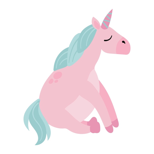 Un lindo unicornio una criatura mitológica y mágica