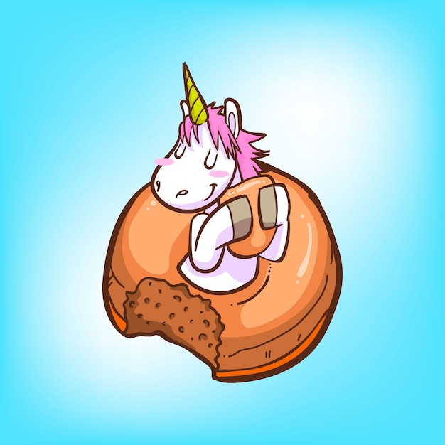 Lindo unicornio y donas