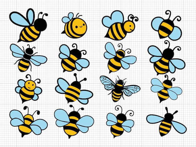 Lindo vector de abeja