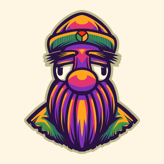 lindo vector de caracteres de estilo hippies