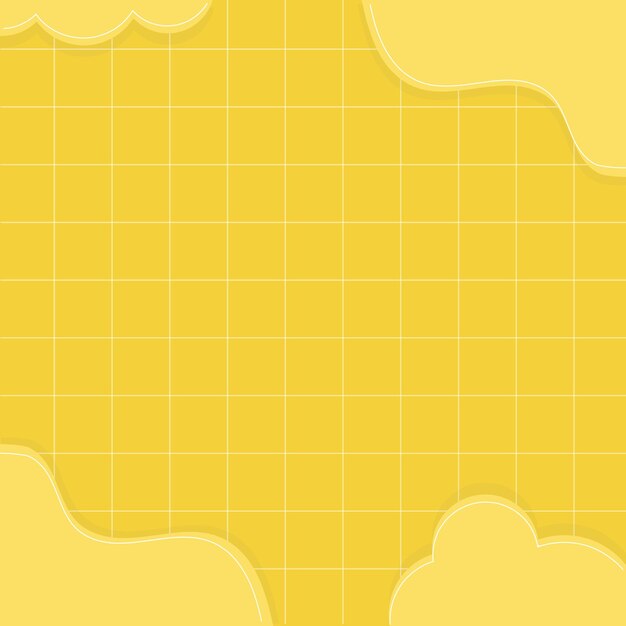 Lindo vector de cuadrícula de fondo con nubes