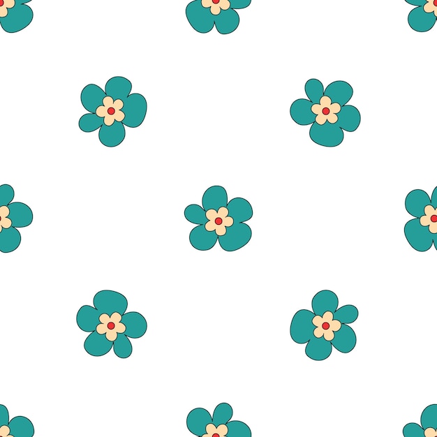 Lindo vector floral de patrones sin fisuras