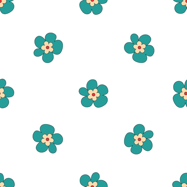 Lindo vector floral de patrones sin fisuras