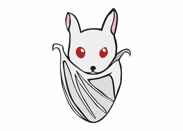 El lindo vector de murciélago albino