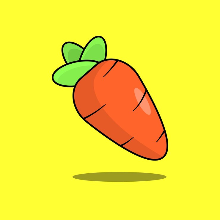 El lindo vector de la zanahoria