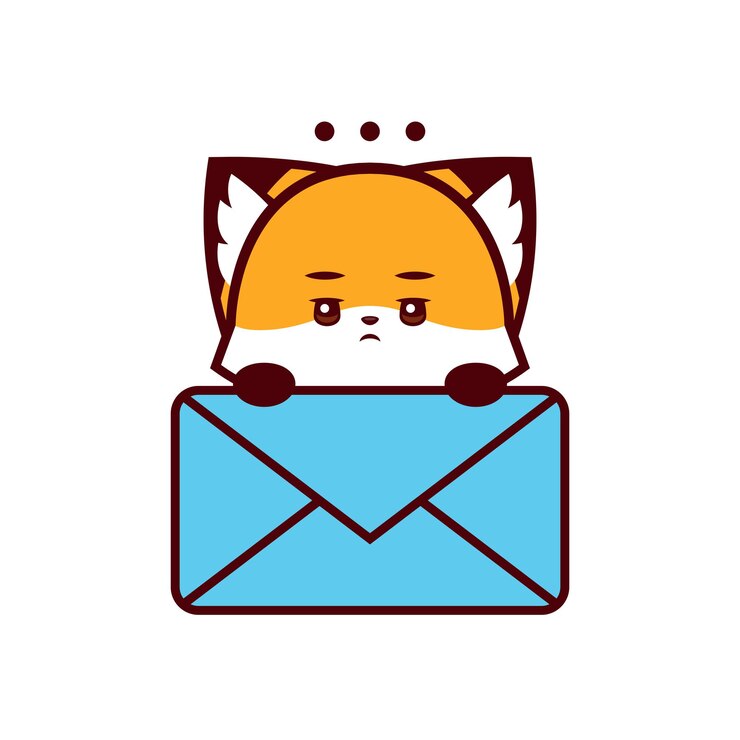 Lindo zorro con expresión aburrida sosteniendo un signo vectorial de icono vectorial icono vectoral logotipo
