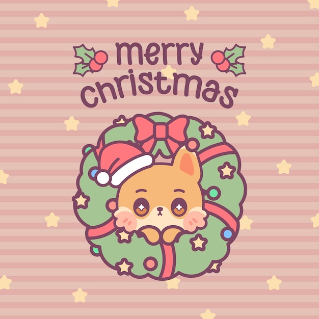 LINDOS ANIMALES DE NAVIDAD KAWAII