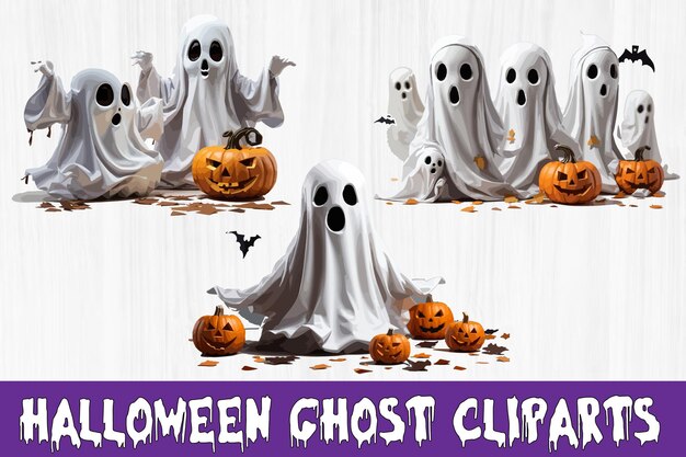 Los lindos clips de fantasmas de Halloween