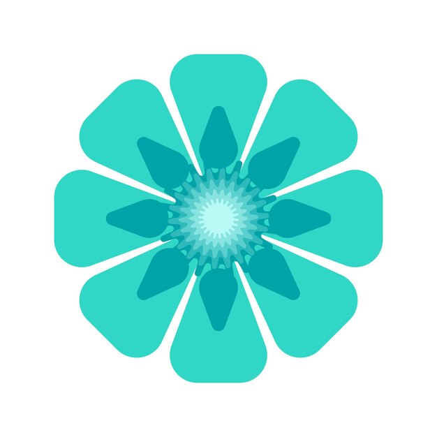 Lindos iconos de flores en silueta aislados en blanco Vector ilustración plana