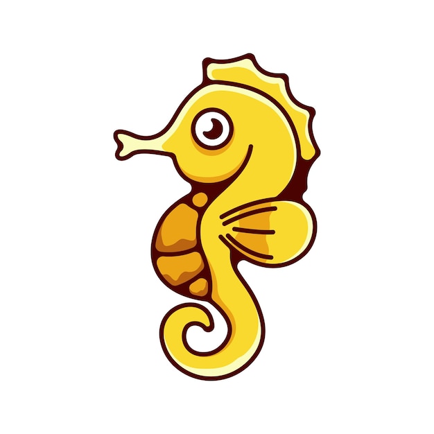Lindos logotipos, iconos, pegatinas y camisetas de caballitos de mar