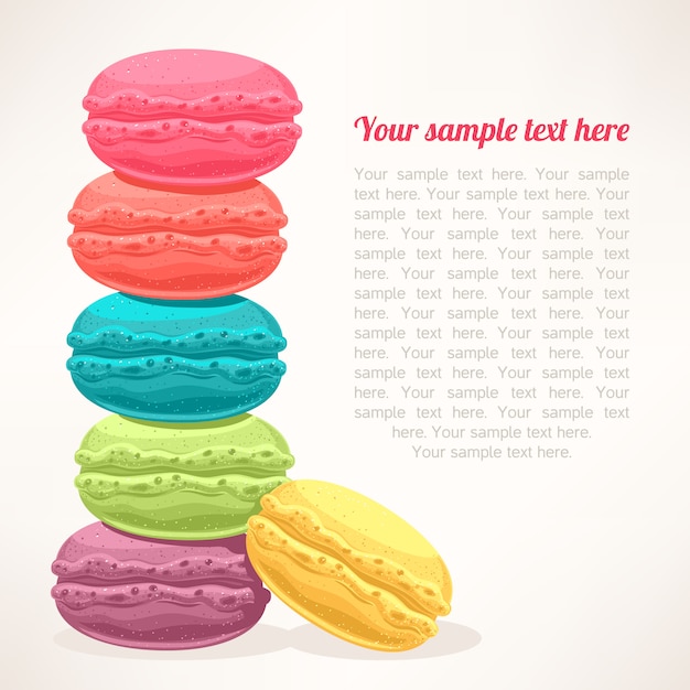 Vector lindos macarons de colores