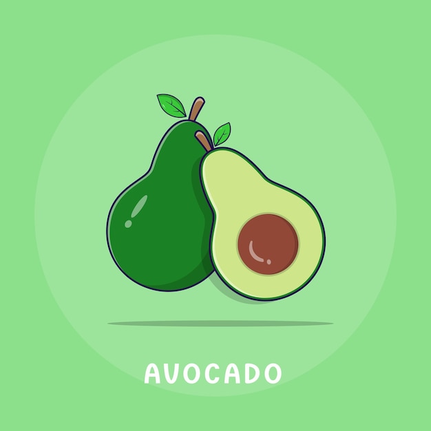 Vector lindos personajes de aguacate