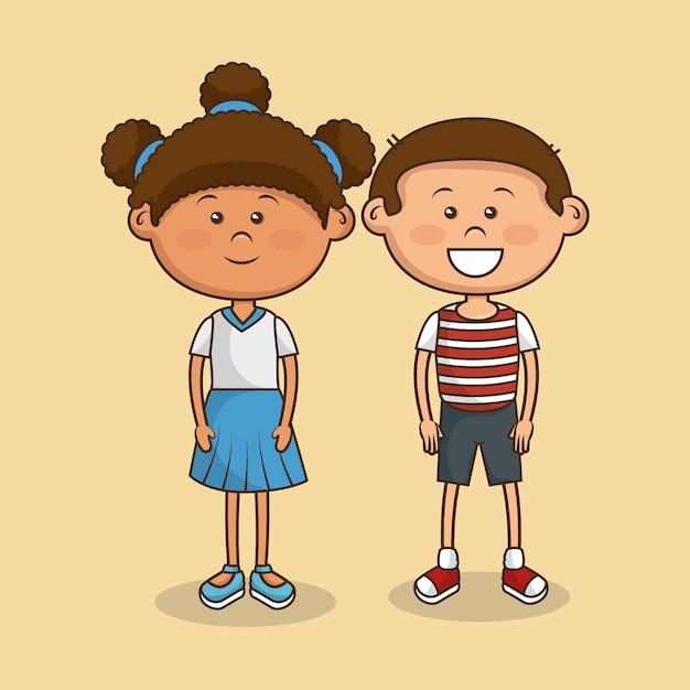 Lindos personajes de niños pequeños