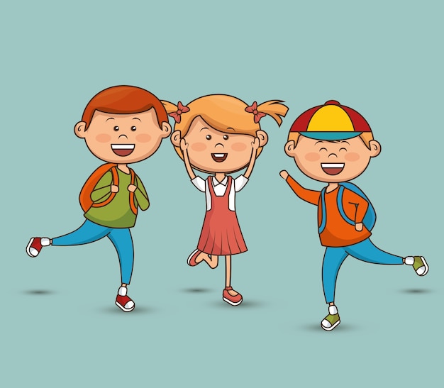Lindos personajes de niños pequeños