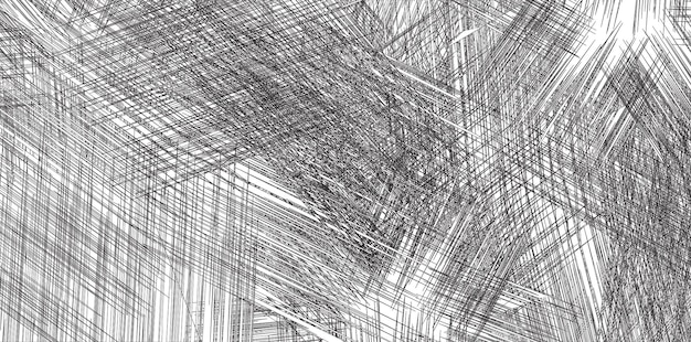 Línea abstracta cero vector blanco y negro