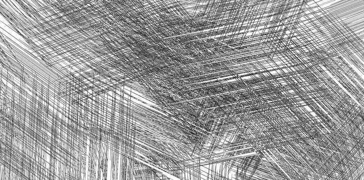 Vector línea abstracta cero vector blanco y negro