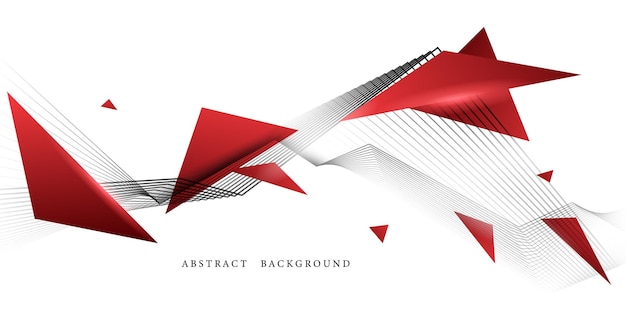 Línea abstracta concepto de fondo rojo negro diseño gráfico vectorial