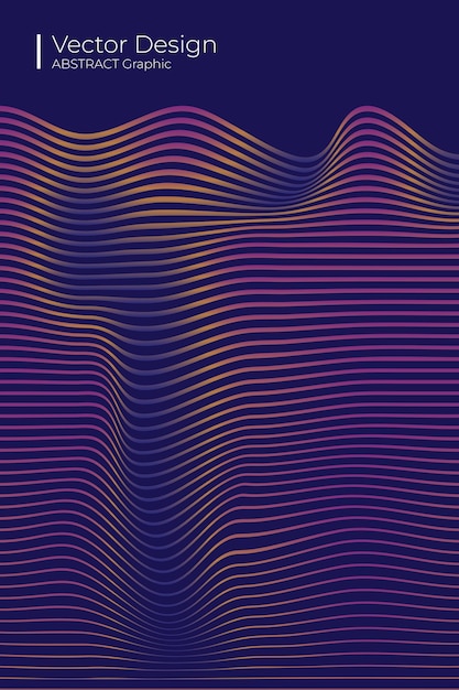 línea abstracta distorsionada onda forma geométrica neón colorido fondo música moderna distorsión vibrante