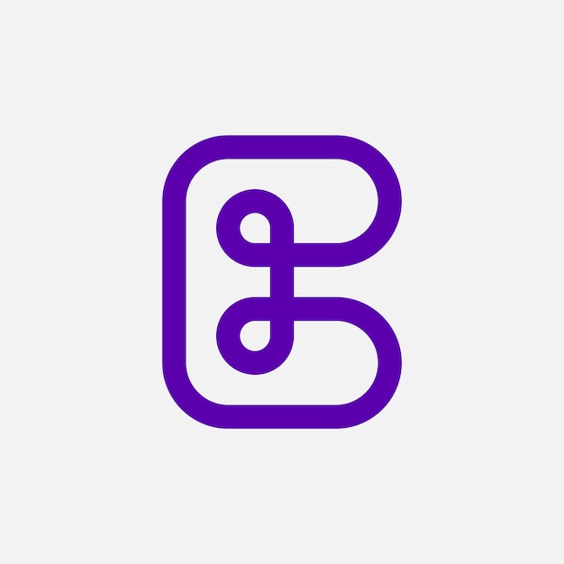 línea abstracta letra C diseño de logotipo moderno