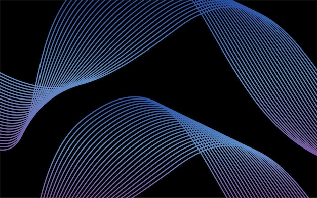 línea abstracta onda de fondo azul tema tecnología diseño digital futurista