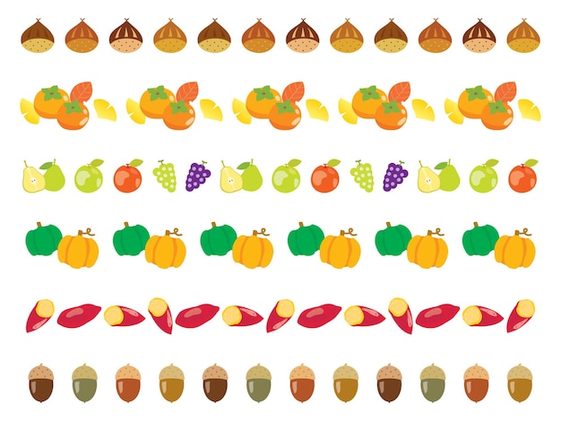 Línea de los alimentos de otoño