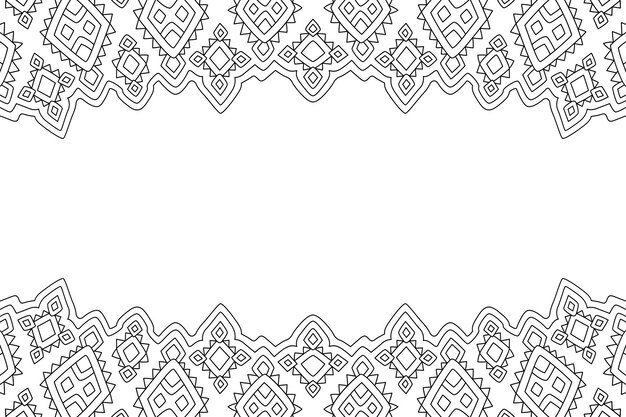Línea de arte para colorear libro con borde antiguo
