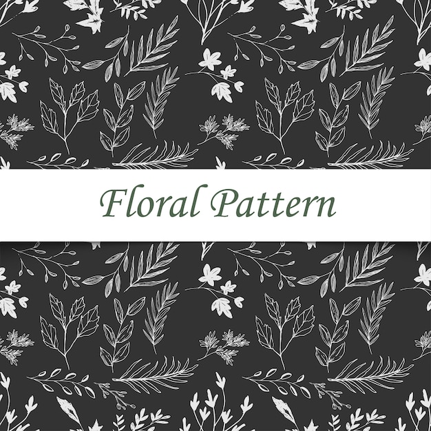 Línea arte floral de patrones sin fisuras textura elegante de fondo
