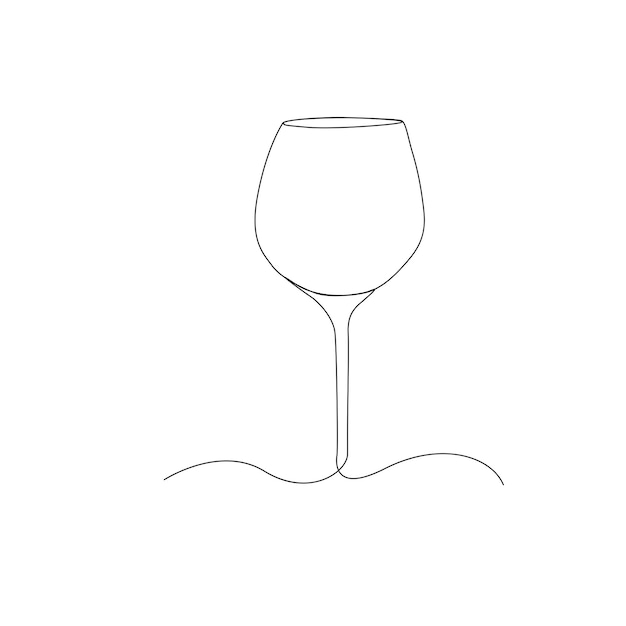 Una línea de arte Ilustración de taza