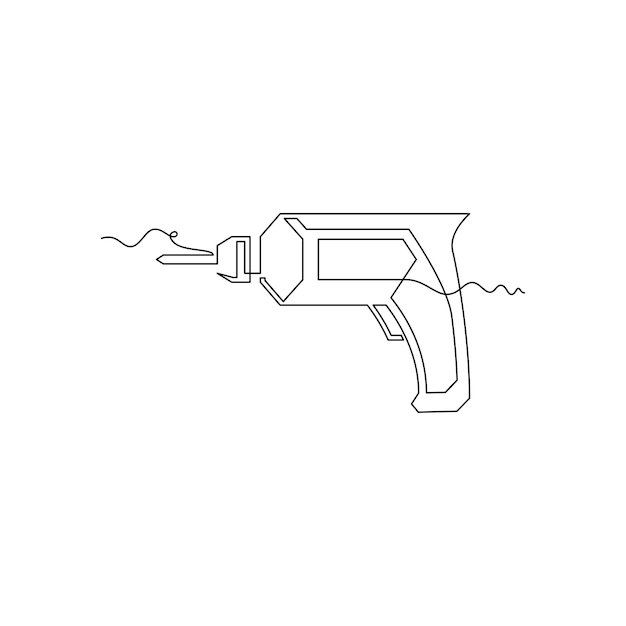 una línea de arte de perforación vector ilustración de línea de arte una línea continua simple dibujado a mano y boceto