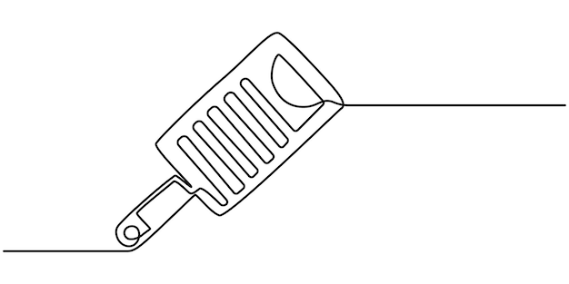 una línea de arte queso rejilla vector ilustración línea de arte una línea continua simple dibujado a mano pro
