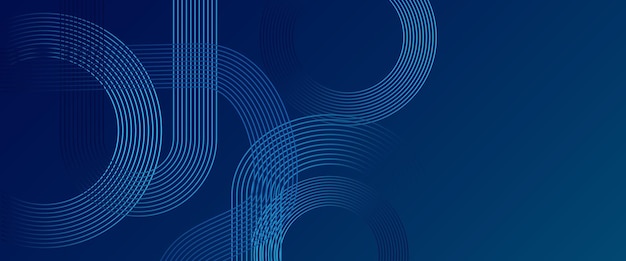 Línea azul con arquitectura blanca fondo futurista ilustración vectorial de concepto mínimo