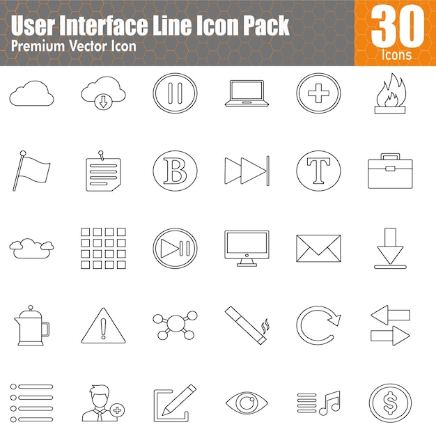 Línea básica del paquete de iconos