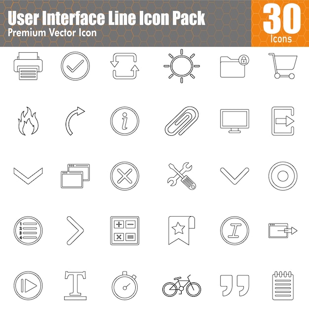 Línea básica del paquete de iconos