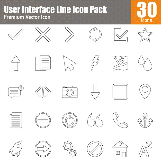 Línea básica del paquete de iconos