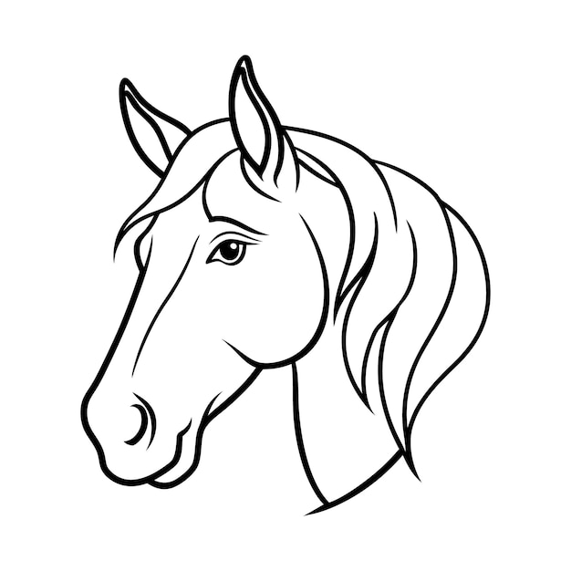 Una línea de caballos Vector de arte Diseño diseño de ilustración