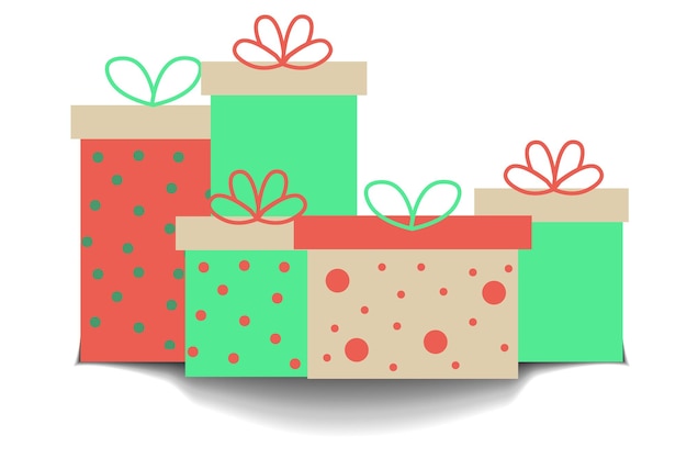 una línea de cajas con una verde que dice el nombre del presente en él
